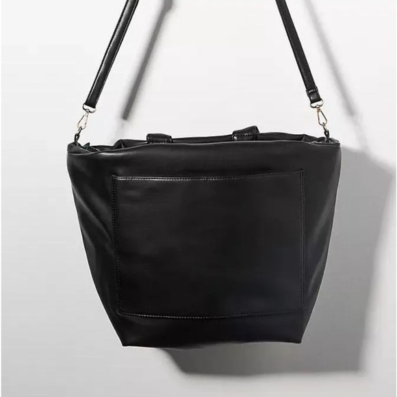 BNWT Anthropologie Puffed Tote Bag in black - Picture 2 of 4